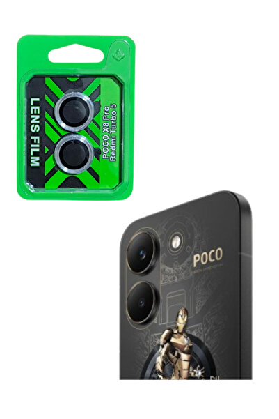 CaseTechnoo Poco x8 Pro Uyumlu Metal Kasa Kamera Lens Koruyucu