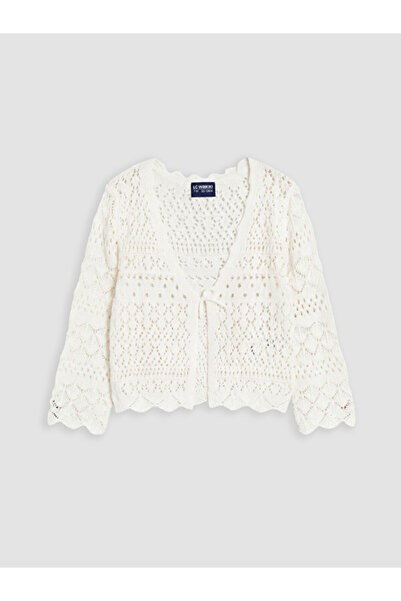 LC Waikiki Esvab • Modern & Distinctive Openwork Knitwear Cardigan for Girls