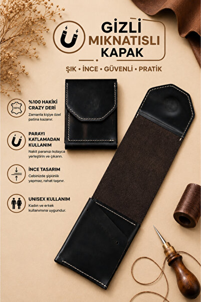Wibego Will Good Be 100% Genuine Crazy Leather Money Portfolio, Minimalist Ca...