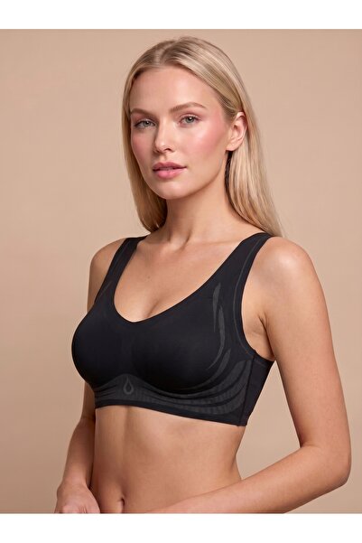 SOMOR Seamless Laser Cut Athlete Bustier Zero Feel Removable Pad Bra