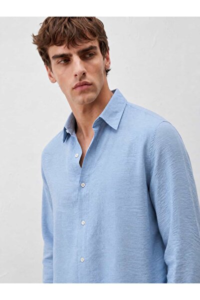 Atelier Old Money Oversize Mavi Modal Gömlek SS7263