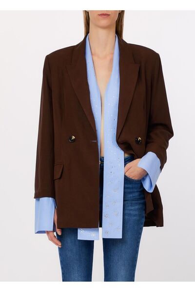 liu.jo Taşlı Fular Detaylı Blazer Ceket