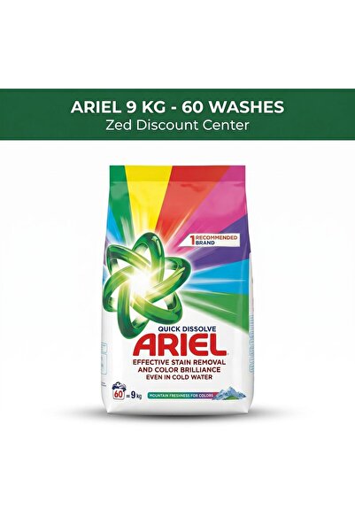 Ariel Detergent de rufe Montain Breeze pentru haine colorate 9kg. 60 spălări