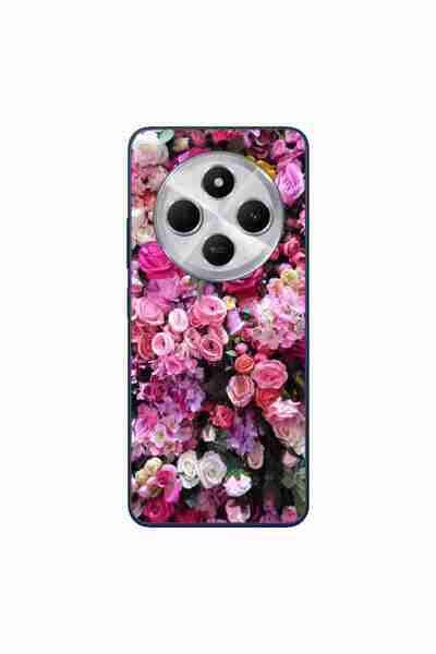 OEM Case compatible with Xiaomi Redmi 14C Silicone Gel Tpu Pink Roses Pattern