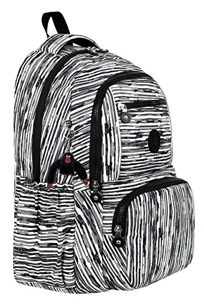 GALB LEATHER GALB Zebra Desenată cu model TR2 Lux Rucsac pentru liceu și gimn...