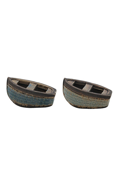 DecoDepot Ceramic decoration boat, 9x6.2x5.1 cm