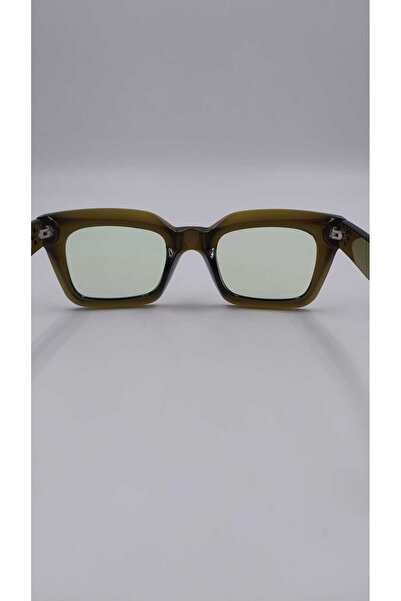 Yaseminli Butik Square Design Green Sunglasses