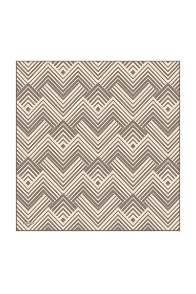 Bursa İpek Mink Synthesis Pattern Twill Silk Scarf