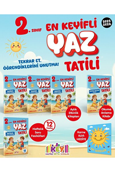 Kaliteli Eğitim Yayınları KEY YAYINLARI 2. Sınıf En Keyifli Yaz Tatili Seti (...