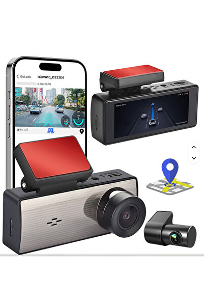 GAMYS Camera auto Q9PRO duala fata-spate, 2K + 1080P, WiFi, GPS Track, ADAS, monitorizare parcare, card 128GB inclus