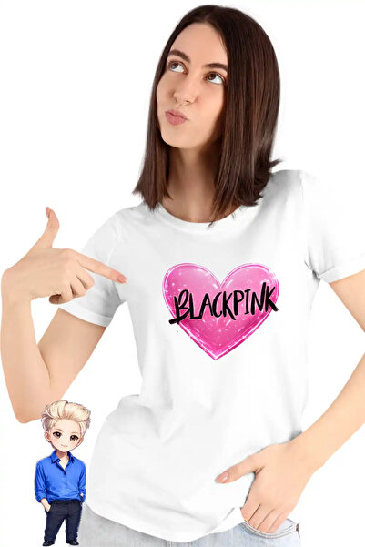 OEM Tricou Femei BlackPink Heart Kpop Merch