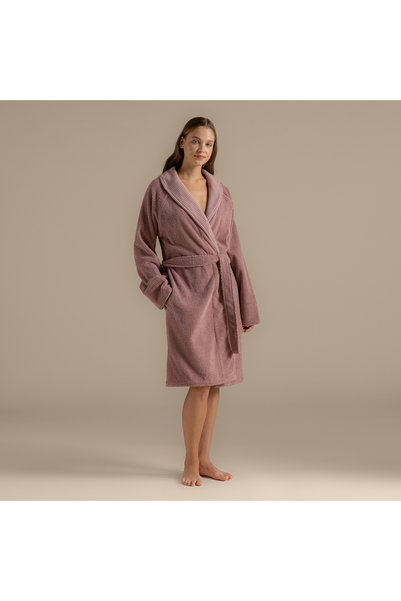 Chakra Halat de baie unisex Eva Cotton 100% bumbac, culoare trandafir cenușiu
