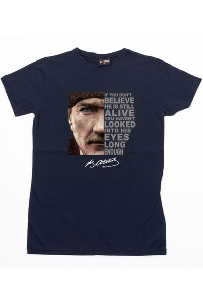 mAddog ATATÜRK ALIVE T SHiRT "he is still alive" / ARKASI iMZA BASKILI