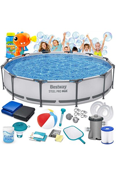 BESTWAY Piscină de grădină cu cadru 366 x 76 cm 16-în-1 56416 + aparat de bul...