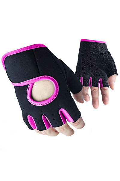 Choice7 M pink Women Men Fitness Gym Gloves Weightlifting Gloves Half Finger ...