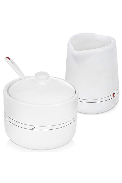 Orion Zaharniță și recipient pentru frișcă din ceramică, model inimă, 300 ml ...