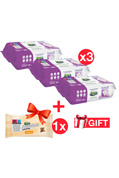 Pure Set promoțional șervețele umede: 3x șervețele cu floare de orhidee 100 b...