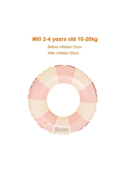 Choice1 Light Grey Kids Swimming Ring, PVC Inflatable Float - Striped Design ...