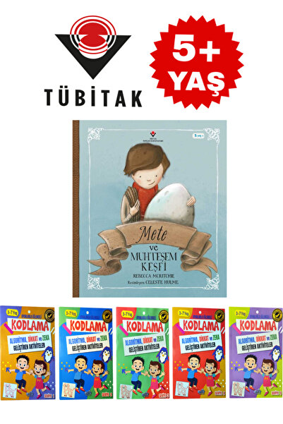 Tübitak Yayınları Mete ve Muhteşem Keşfi+Oyunlarla Eğlenceli Kodlama Seti