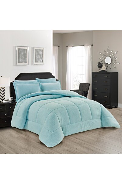 Alhabib bedding Double Duvet Cover Set in Sky Blue Fur, Suitable for a 200X20...