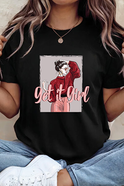 Sarah's Boutique Women's T-shirt – 100% cotton – Get Girl