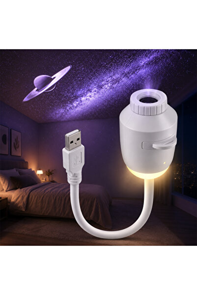 Hevolt USB Galaksi Projektör 2’si 1 Arada – LED Gece Lambası – 360° Ayarlanab...