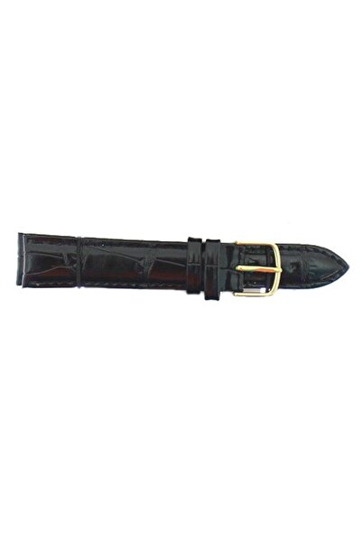 OEM Curea de ceas Jastrap din piele neagră tip Croc (15369-JA-BLACK-G) 18mm