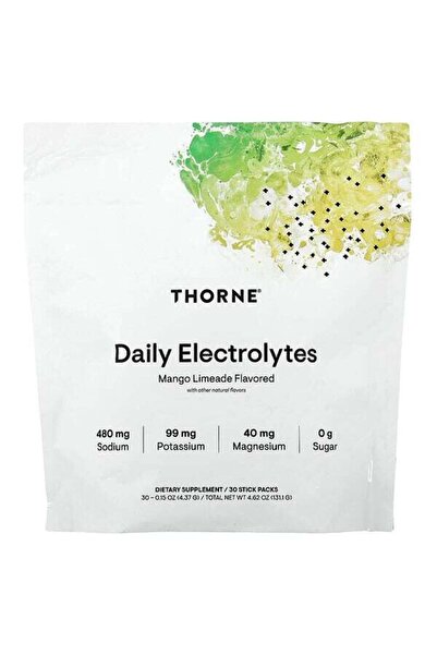 Thorne , Günlük Elektrolitler, Mango Limonatası, 30 Çubuk Paket, Her Biri 0,1...