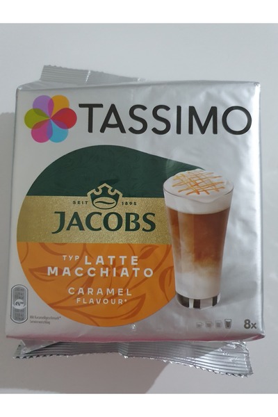 tassimo قهوة لاتيه ماكياتو بالكراميل 8×