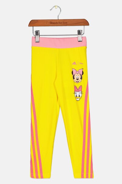 adidas Toddlers Girl Brand Logo Training Legging, Yellow