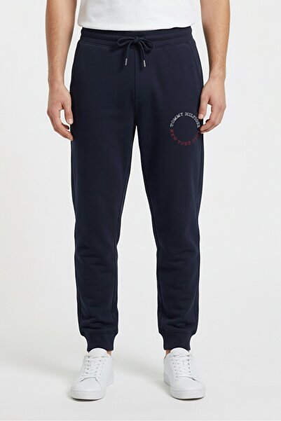Tommy Hilfiger Men Regular Fit Graphic Print Jogger Pants, Dark Navy