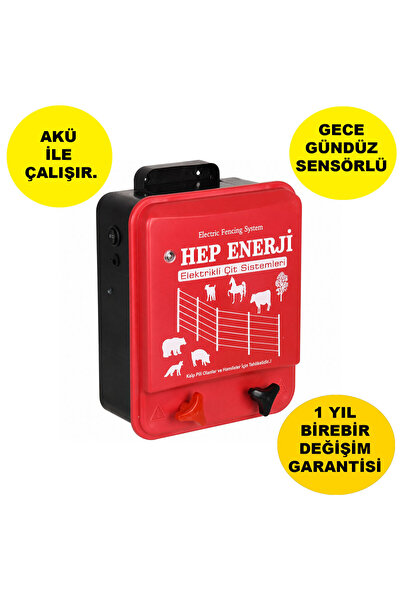 HEP Enerji Elektrikli Çit Cihazı Akü ile Çalışır Sensörlü (DOMUZ AYI KOVUCU)