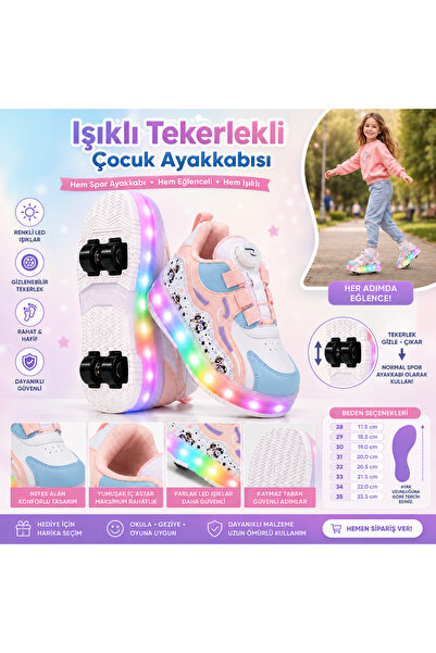 ROCKY SPORT ROCKY PATENLİ IŞIKLI SPOR AYAKKABI TEKERLEKLİ SNEAKERS