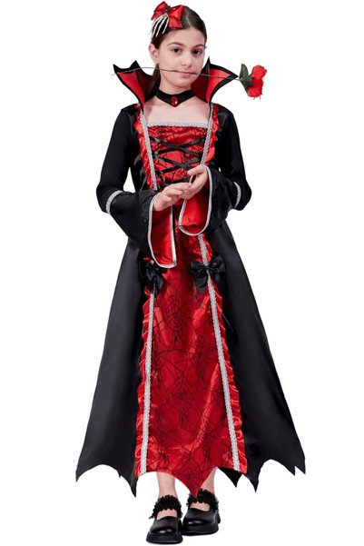 ZUCOS Costum de Vampir Elegant pentru Fetițe, Pentru Halloween, Carnaval și Alte, Zucos, 4-6 ani, 120-130
