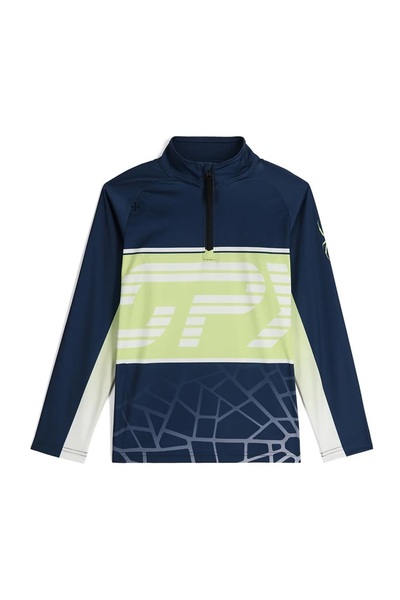 Spyder Geacă de schi copii Web 1/2 Zip 2024 - Albastru marin/Alb - XL