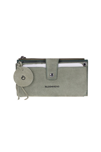 BloominBag Mint Still Lozan Hakiki Süet Çapraz Askılı Telefon Bölmeli Cüzdan ...
