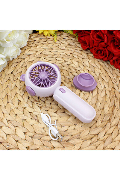 Kiraz Accessory Mini El Fanı Ayıcık Figürlü Kompakt Tasarımlı, USB Şarjlı Güç...