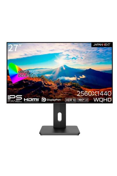 Japannext Monitor IPS LED 27 " JN-27IPS4FLWQHDR-HSP, WQHD, HDMI, DisplayPort,...