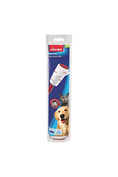 Vileda PET PRO Lint Roller 173390, 58 Sheets (White/Red)