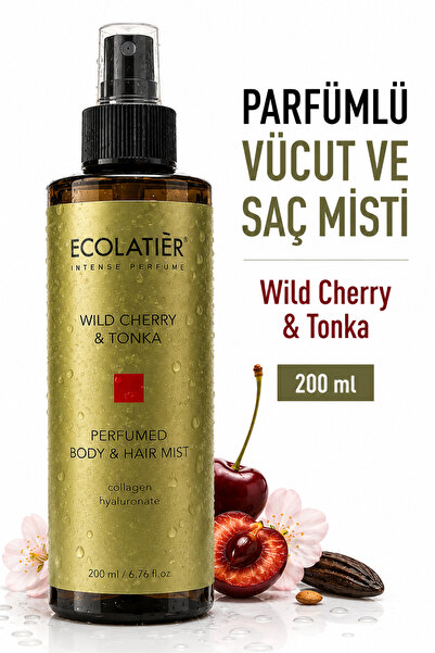 ECOLATIER Hair & Body Mist Wild Cherry Tonka 200 ml Parfümlü Vücut Spreyi Bod...