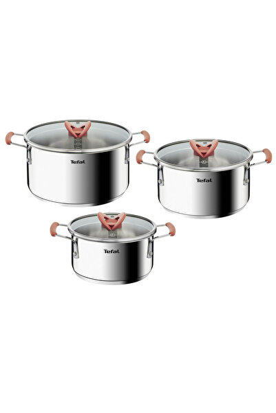 TEFAL Set de 6 piese Opti'Space G720S674, cratiță de 18 cm, oală de 20/24 cm,...