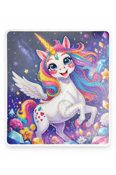 iğne izi Hı Stone 5D Elmas Taş İşleme Kiti Tablo 21x25 cm Unicorn Desenli