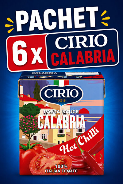 Cirio PACHET 6 X Sos pentru paste cu ardei iute Calabria 340g