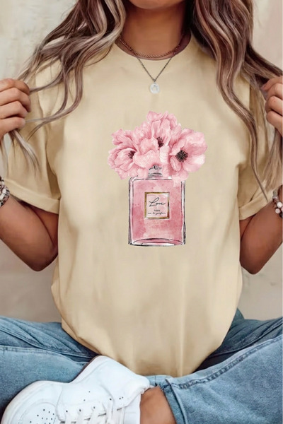 uyguntarz Unisex Parfüm Detaylı Baskılı Tasarım Tshirt