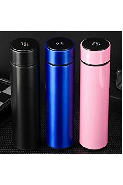 Tim Termos Smart cu Afișaj LED, 500 ml, Negru/Roz/Albastru , Monitorizare Tem...