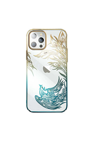 Kingxbar Husă iPhone 14 Plus cu cristale de lux Phoenix Gold