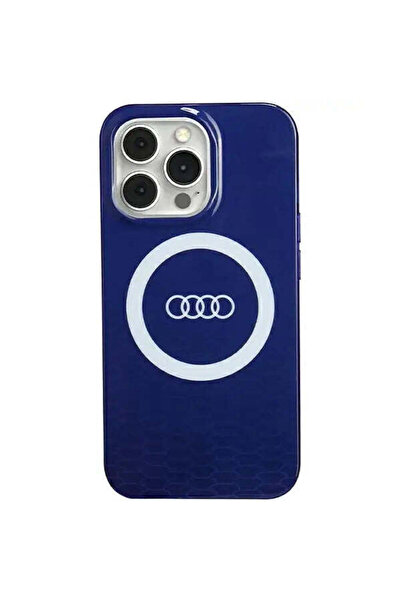 Audi Husă IML Big Logo MagSafe pentru iPhone 13 Pro, 13, albastră