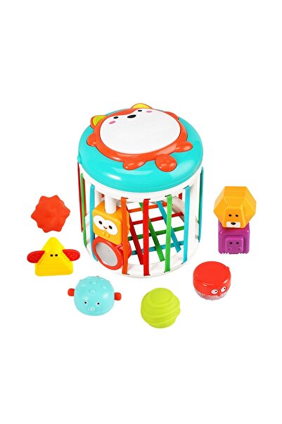Avaleea Cub de Activitati cu Sortare Forme pentru Bebelusi, Cub Senzorial cu ...