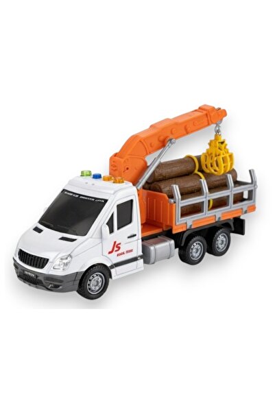 Avaleea Camion Forestier cu Remorca, Scara 1:16, Jucarie Interactiva cu Frict...