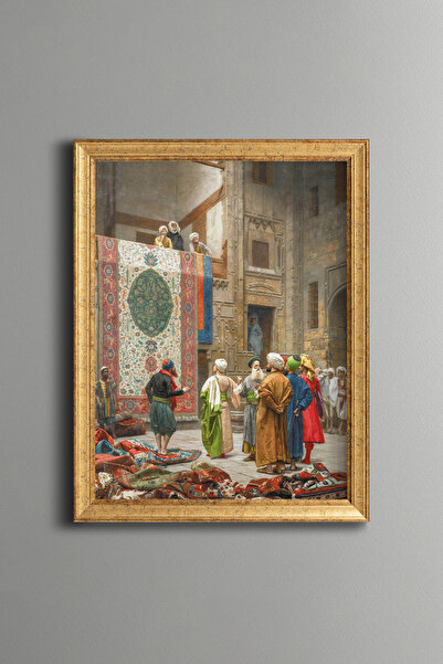 epiqart Halı Tüccarı - Vintage Desenli Çerçeve - İnce Model